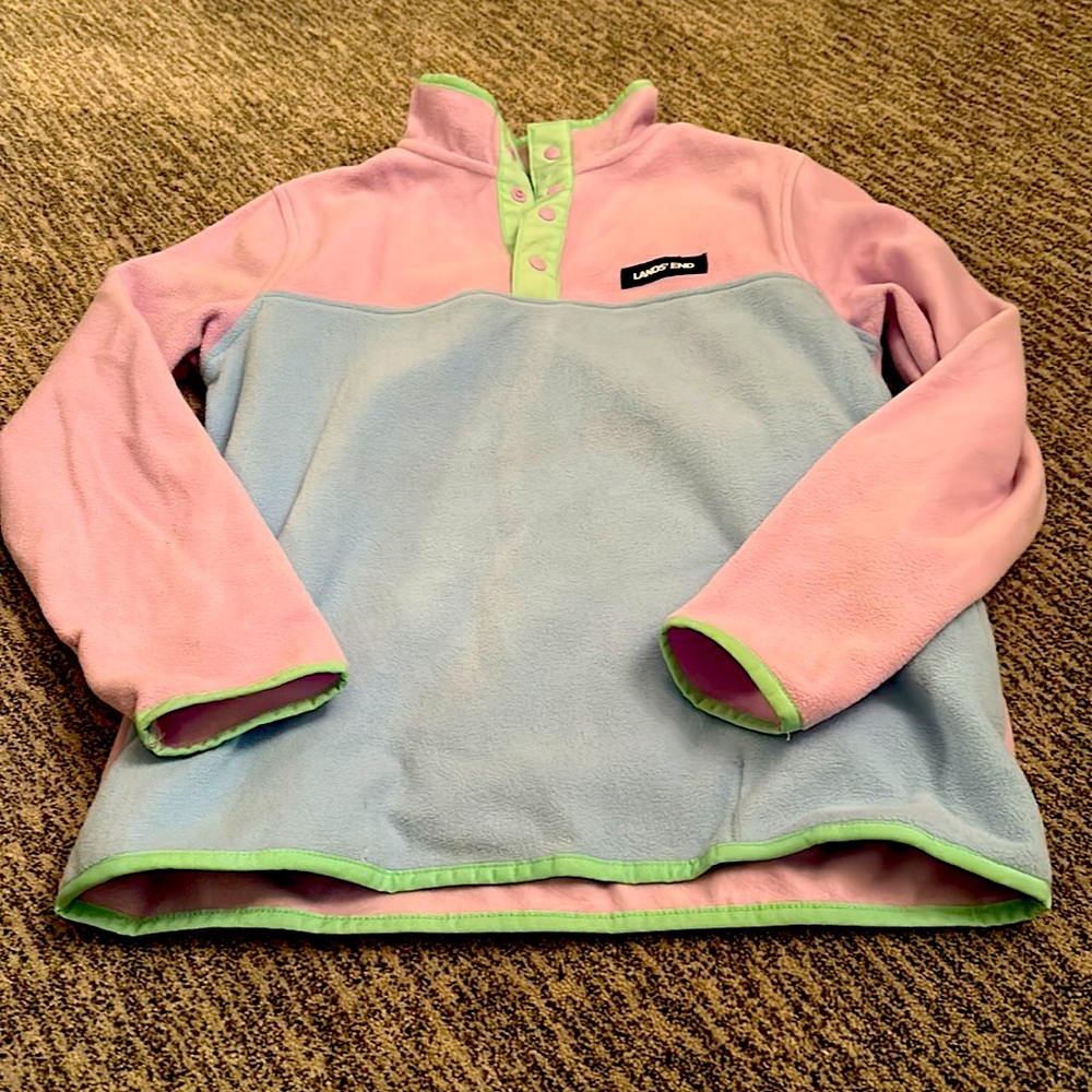 Lands end, please girls size large 10 to 12 pastel colors